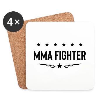 MMA Fighter Mixed Martial Arts - Untersetzer (4er-Set) - Weiß - Vorne
