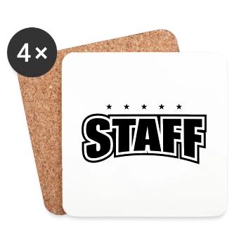 Membres du personnel - Dessous de verre (lot de 4) - blanc - Devant
