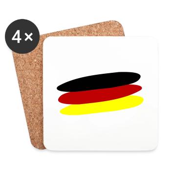 Germany Flag - Coasters (set of 4) - white - Front