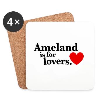 Amoureux d’Ameland - Classique II - Dessous de verre (lot de 4) - blanc - Devant