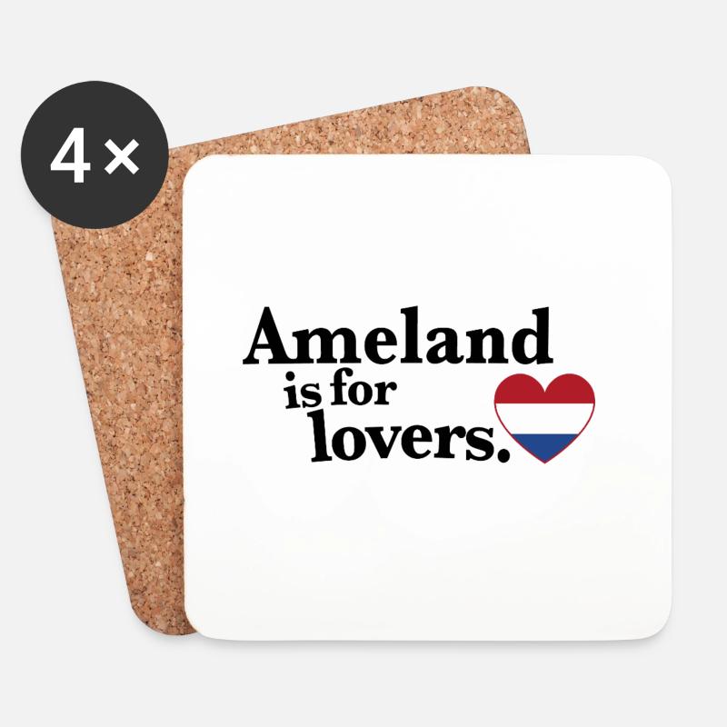 Ameland Lovers - NL I  - Untersetzer (4er-Set) - Weiß