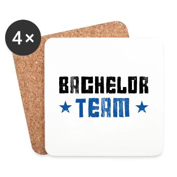 Équipe Bachelor - Dessous de verre (lot de 4) - blanc - Devant