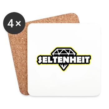 Seltenheit Diamant Spruch Motto - Untersetzer (4er-Set) - Weiß - Vorne