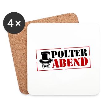 Bachelor Party Wedding Bachelor - Coasters (set of 4) - white - Front