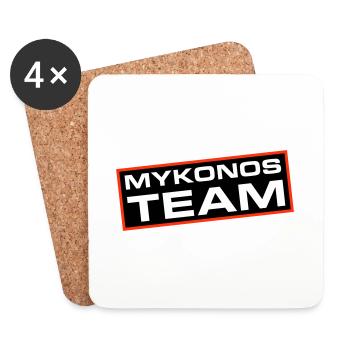 L’équipe de Mykonos - Dessous de verre (lot de 4) - blanc - Devant