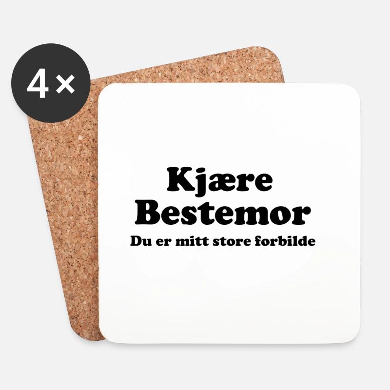 Liebe Oma - Untersetzer (4er-Set) - Weiß