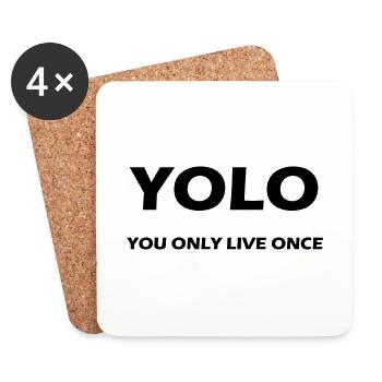 yolo 1 - Dessous de verre (lot de 4) - blanc - Devant