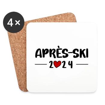 Après Ski 2024 Heart Trip - Coasters (set of 4) - white - Front