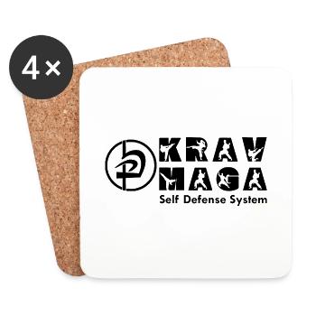 Krav Maga self-defense Fight Sport Kampfsport - Untersetzer (4er-Set) - Weiß - Vorne
