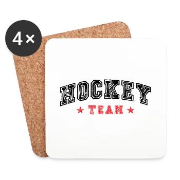 Hockey Team - Untersetzer (4er-Set) - Weiß - Vorne