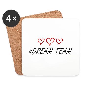 Dream Team Heart Love - Coasters (set of 4) - white - Front