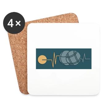 Petanque Petanque Geschenke für einen Petanque - Untersetzer (4er-Set) - Weiß - Vorne