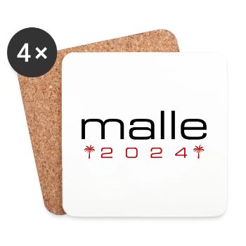 Malle 2024 Palmier de Majorque - Dessous de verre (lot de 4) - blanc - Devant
