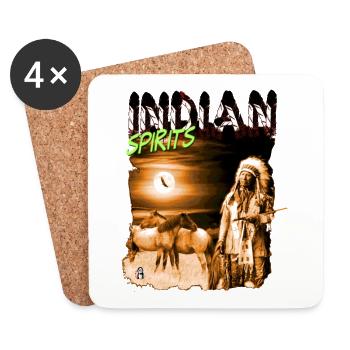 INDIAN SPIRITS 3 - Coasters (set of 4) - white - Front