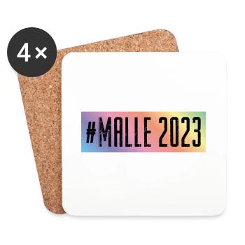 Malle 2023 - Dessous de verre (lot de 4) - blanc - Devant