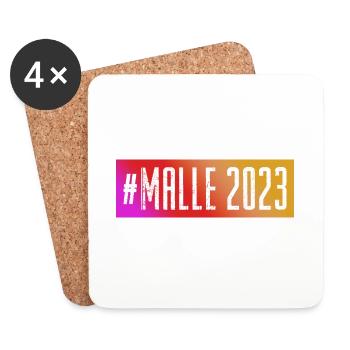 Malle 2023 - Dessous de verre (lot de 4) - blanc - Devant