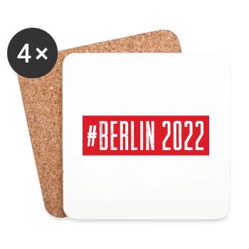 Berlin 2022 - Dessous de verre (lot de 4) - blanc - Devant