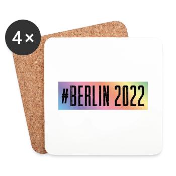 Berlin 2022 - Dessous de verre (lot de 4) - blanc - Devant