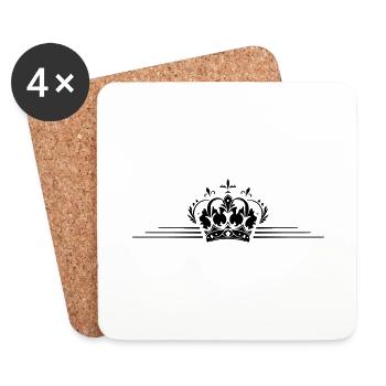 Crown wreath - Coasters (set of 4) - white - Front