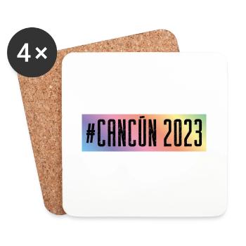 Cancun 2023 - Untersetzer (4er-Set) - Weiß - Vorne