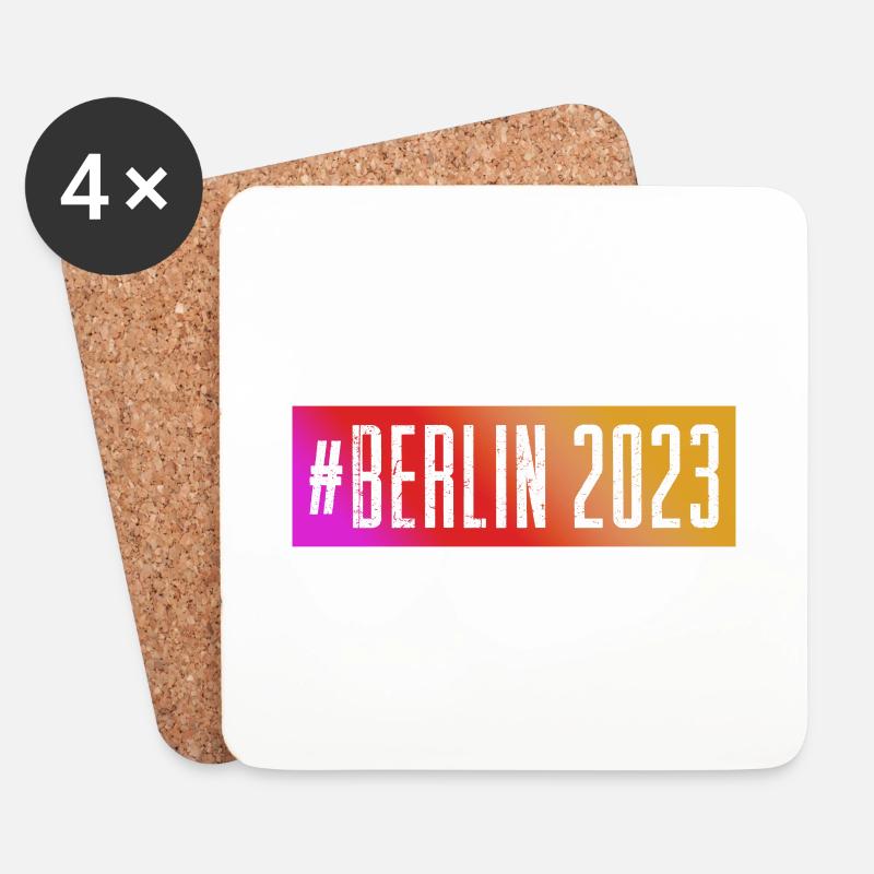 Berlin 2023 - Untersetzer (4er-Set) - Weiß