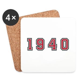 1940 year number - Coasters (set of 4) - white - Front