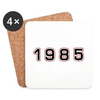 Numéro de l’année 1985 - Dessous de verre (lot de 4) - blanc - Devant