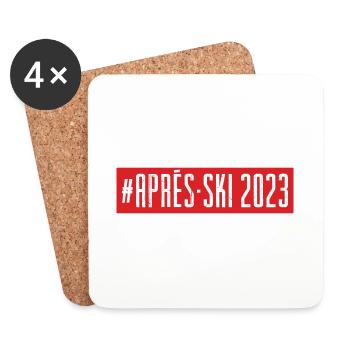 Après-Ski 2023 - Dessous de verre (lot de 4) - blanc - Devant