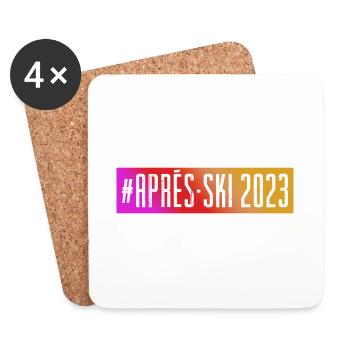Après-ski 2023 - Dessous de verre (lot de 4) - blanc - Devant