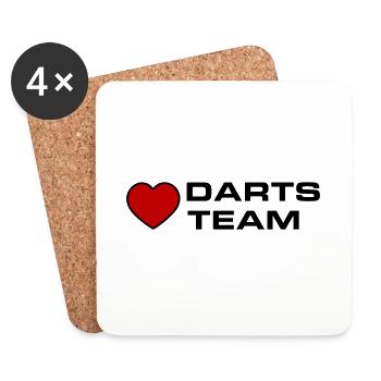 Darts Team Heart - Coasters (set of 4) - white - Front