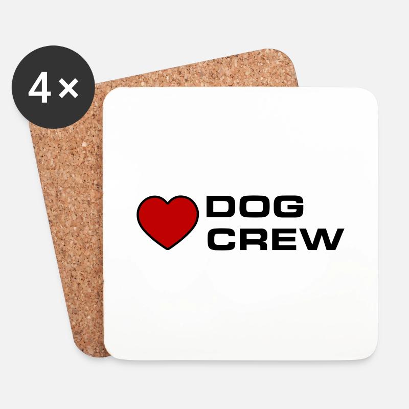 Dog Crew - Untersetzer (4er-Set) - Weiß