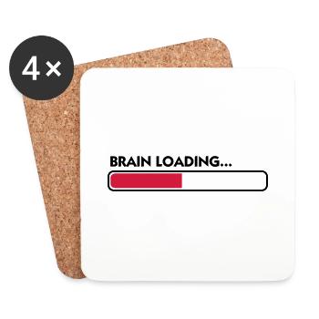 Brain loading - Coasters (set of 4) - white - Front