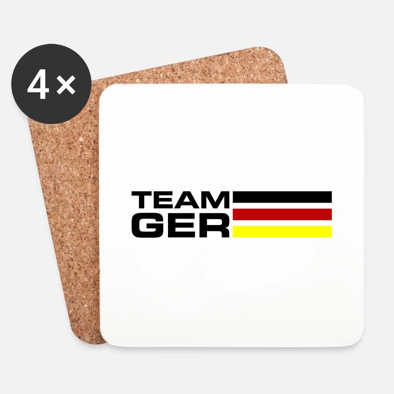 Team Germany - Untersetzer (4er-Set) - Weiß
