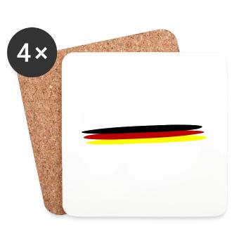 Germany Flag - Coasters (set of 4) - white - Front