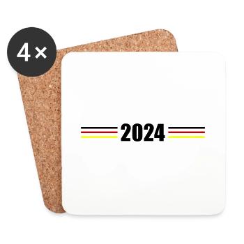2024 Germany Flag - Coasters (set of 4) - white - Front