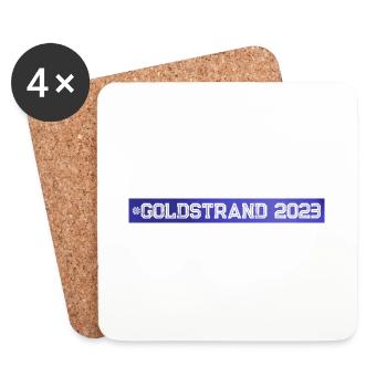 Goldstrand 2023 - Untersetzer (4er-Set) - Weiß - Vorne