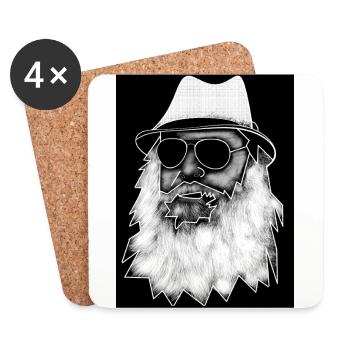 Kapitän zur See Portrait - Untersetzer (4er-Set) - Weiß - Vorne