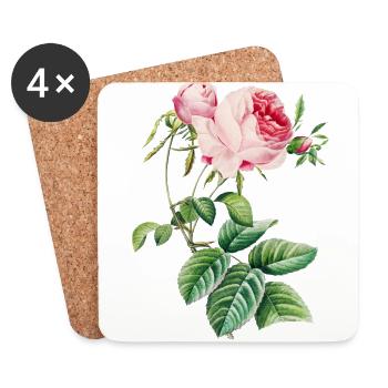 Rose 1 - Coasters (set of 4) - white - Front