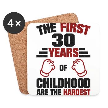 30 birthday gift saying - Coasters (set of 4) - white - Front