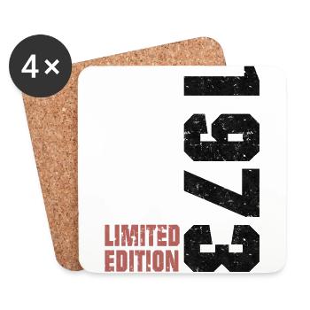 Limitierte Edition 1973 Geboren Geburtstag Sprüche - Untersetzer (4er-Set) - Weiß - Vorne