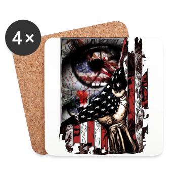 Design for Church Employees Worship Team America - Coasters (set of 4) - white - Front