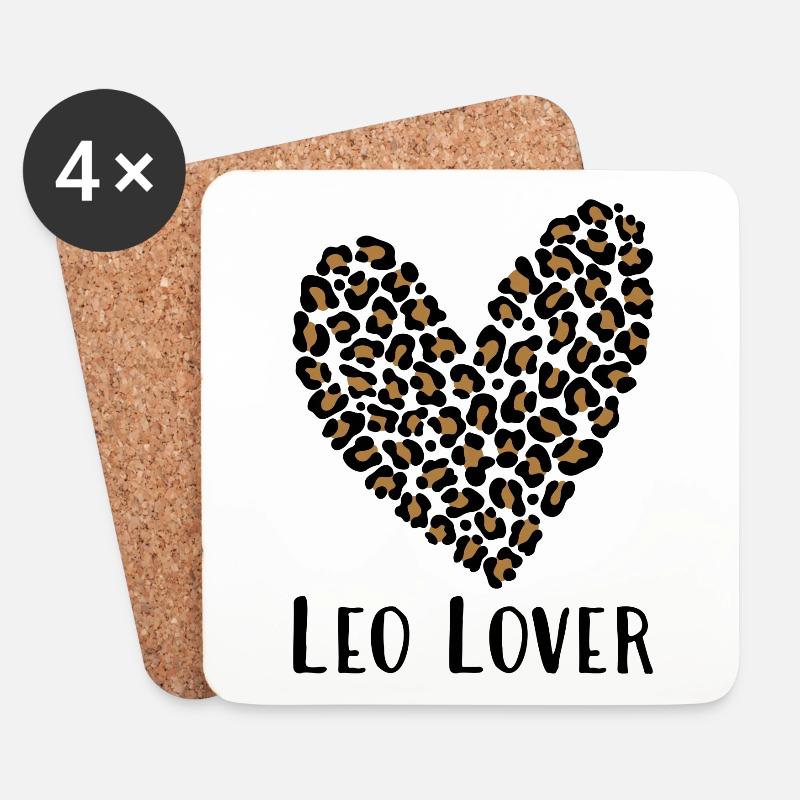 Leo Lover - Untersetzer (4er-Set) - Weiß