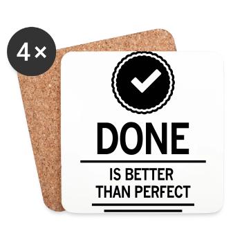 done is better than perfect erledigt - Untersetzer (4er-Set) - Weiß - Vorne