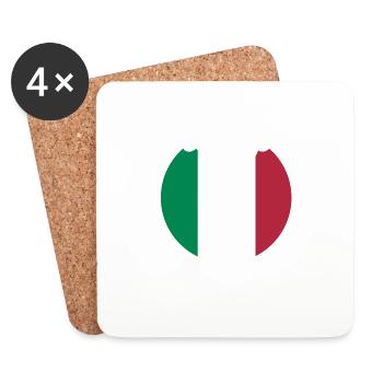 Ich brauche keine Therapie ich muß nach Italien - Untersetzer (4er-Set) - Weiß - Vorne