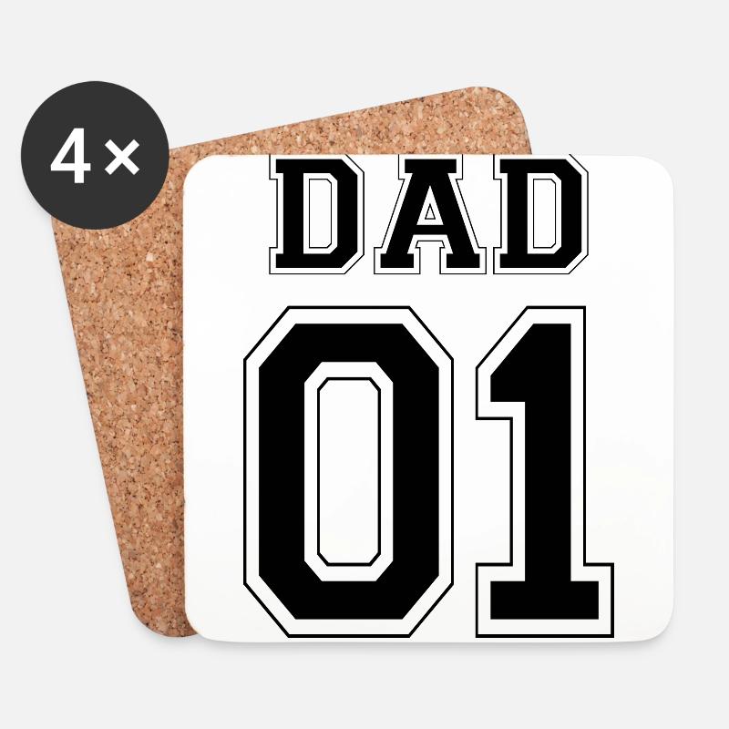 DAD 01 - Black Edition - Untersetzer (4er-Set) - Weiß