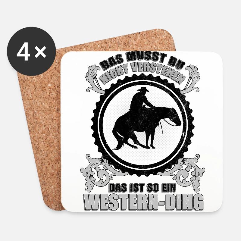 Das ist so ein Western-Ding. - Untersetzer (4er-Set) - Weiß