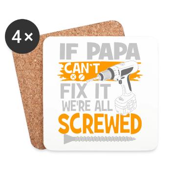 Mechanic T-Shirt · Tool · Mechanics · Dad - Coasters (set of 4) - white - Front