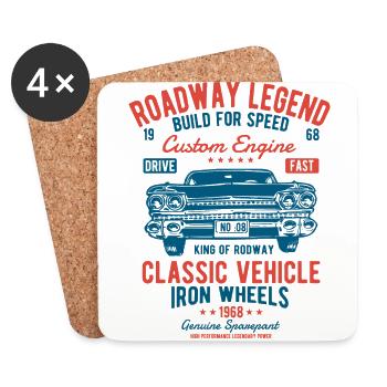 Roadway Legend - Untersetzer (4er-Set) - Weiß - Vorne