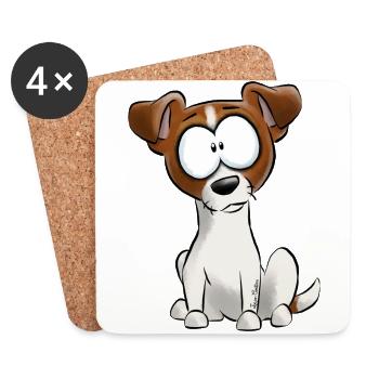 Ich bin Jack-Russell-Terrier - Untersetzer (4er-Set) - Weiß - Vorne