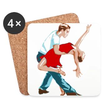 ballerina ballett dance dancer tanz taenzer yoga45 - Untersetzer (4er-Set) - Weiß - Vorne